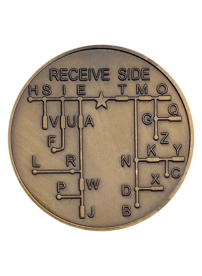 Bronze Morse Code Commemorative Coin Cryptography Gift Party Game Token - Image 5