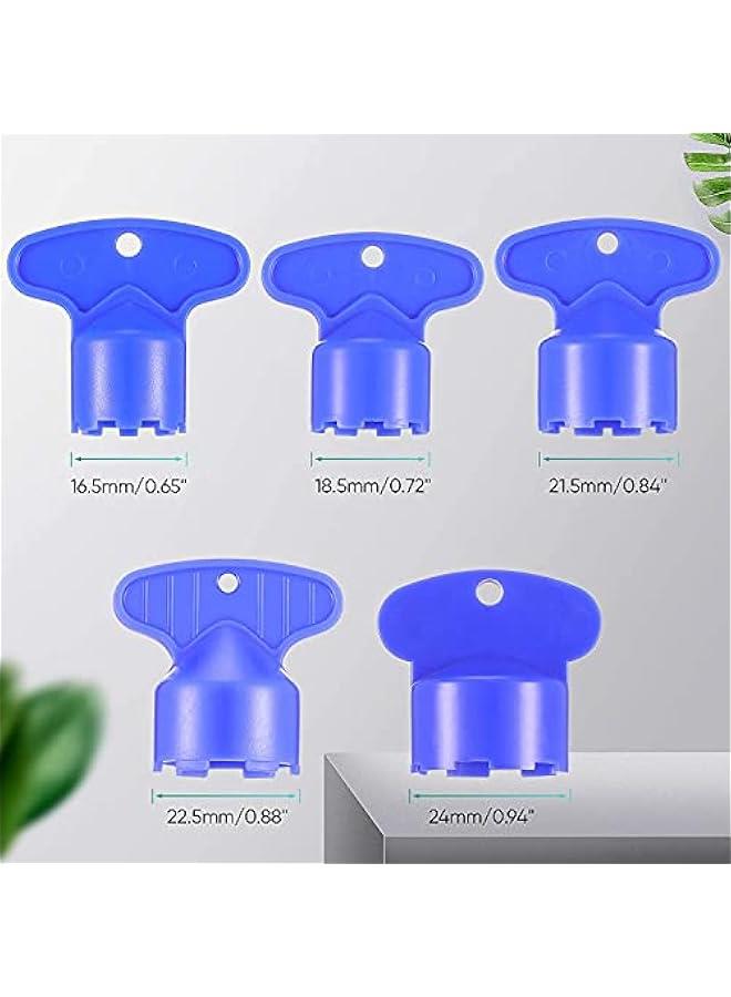 MOXO Universal Faucet Aerator Key Removal Tool with 5 Sizes for Cache Aerators and Filter Screens  Blue - Image 2