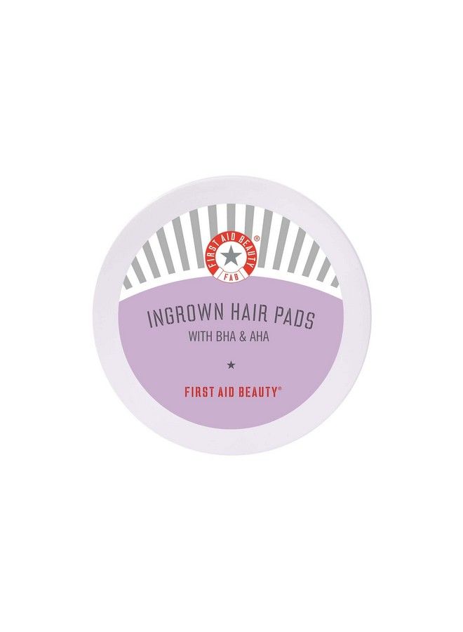 First Aid Beauty ضمادات الشعر الغارزة تحت الجلد مع علاج يومي من Bha وAha يخفف من حرق ماكينة الحلاقة ويمنع نمو الشعر تحت الجلد ويهدئ التهيج 28 ضمادة - Image 1