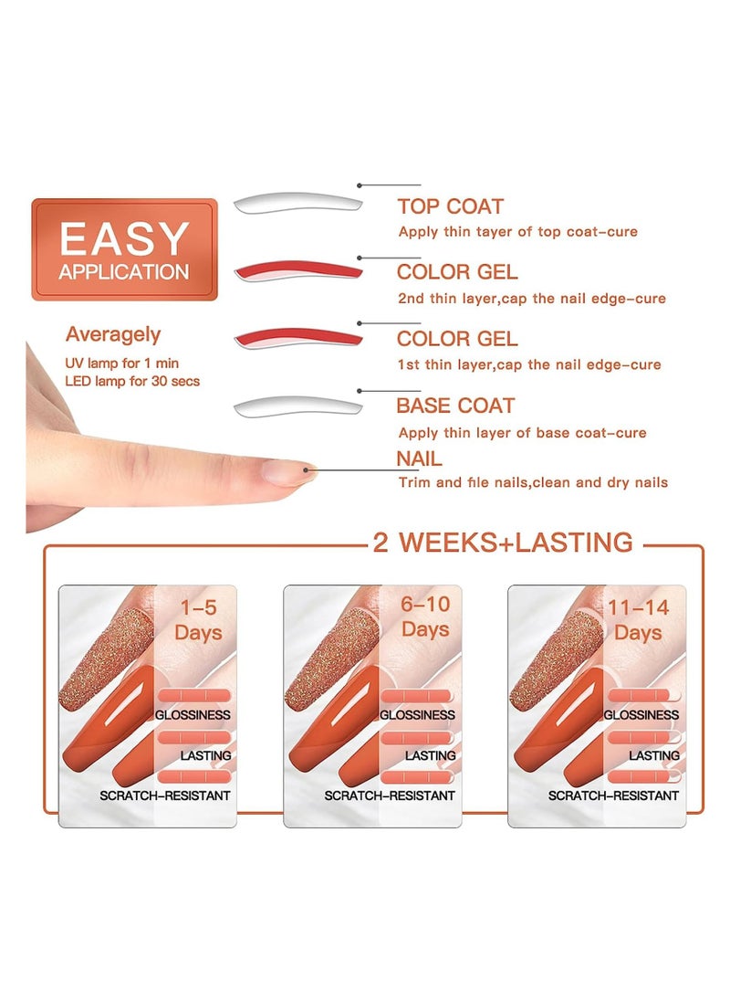 SYOSI - Pastel Gel Nail Polish, 6 Colors Light Colors Spring Summer Pastel Gel Polish, Pink Blue Orange Purple Yellow Green Nail Varnish Set Macaron Candy Series, Soak-Off UV LED DIY Nail Art - Image 1