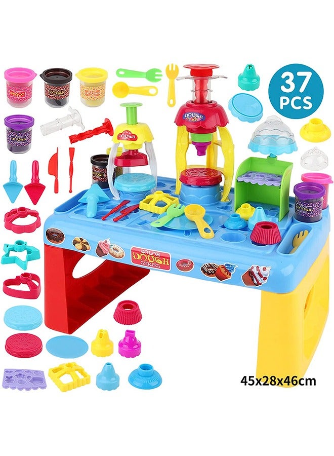 Color Dough Sets for Kids, Color Dough Dessert Table Toys, With Storage and Dough Tool Molds Kit, Non-toxic and Durable Play Dough Toys, For Toddlers Boys Girls Aged 2-4 - Image 5