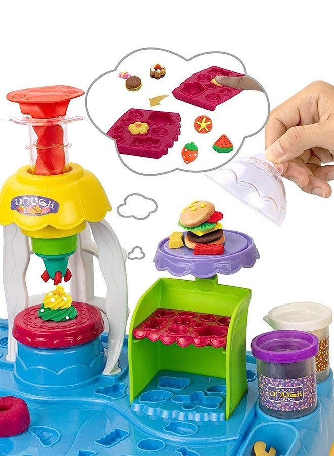 Color Dough Sets for Kids, Color Dough Dessert Table Toys, With Storage and Dough Tool Molds Kit, Non-toxic and Durable Play Dough Toys, For Toddlers Boys Girls Aged 2-4 - Image 2
