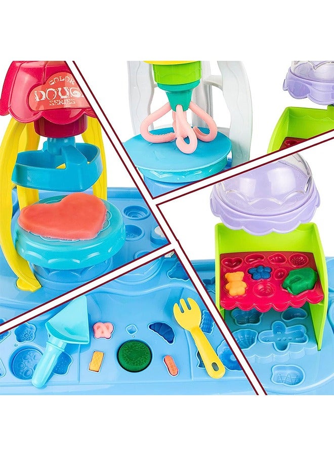 Color Dough Sets for Kids, Color Dough Dessert Table Toys, With Storage and Dough Tool Molds Kit, Non-toxic and Durable Play Dough Toys, For Toddlers Boys Girls Aged 2-4 - Image 3