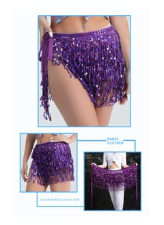 Loquat Squality Women Belly Dance Scarf Purple  - Image 2