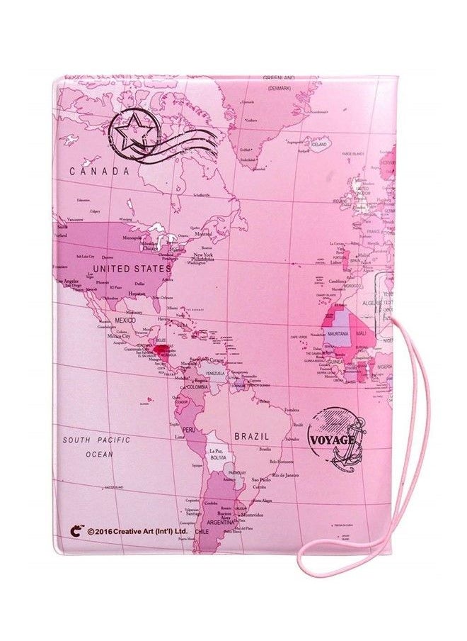 We Happy The World Map Premium Waterproof Passport Cover Ticket and Documents Holder  - Image 2