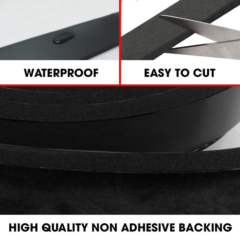 Dualplex Neoprene Foam Strip Roll by Dualplex, 2" Wide x 10' Long x 1/4" Thick, Weather Seal High Density Stripping Non Adhesive â€“ Weather Strip Roll Insulation Foam Strips - 10 Feet Long - Image 4