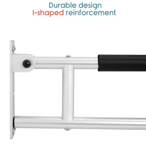KosmoCare Wall Mounted Flip up Aluminum Grab Bar Rails 23.6 Inch Toilet Handrails Bathroom Safety Bar Hand Support - Image 3
