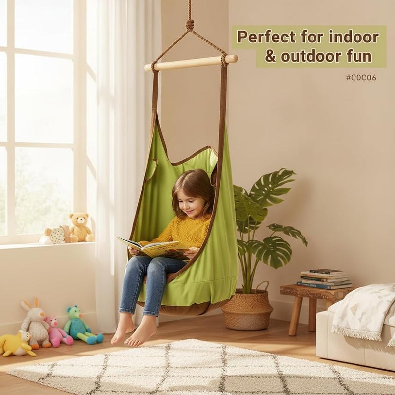 LinJie Kids Pod Swing Seat, Child Hammock Swing Chair, Sensory Swing for Indoor and Outdoor Use, with Air Cushion - Image 3