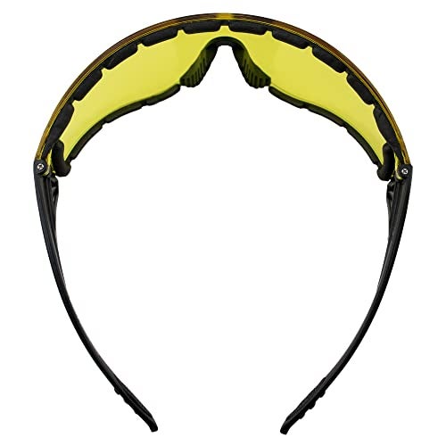 Global Vision PYTHON PADDED WRAP AROUND RIDING & SAFETY GLASSES YELLOW LENS Z87.1 - Image 5