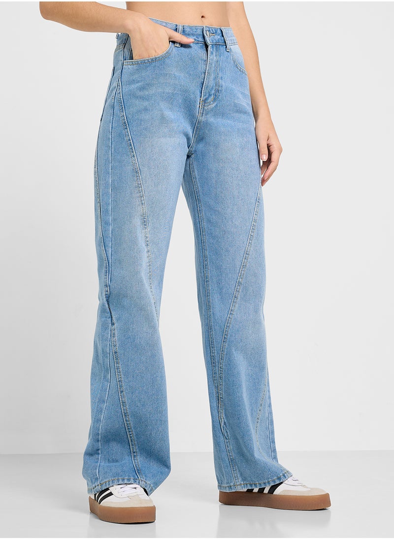 Ginger High Waisted Jeans With Wide Leg  - Image 1