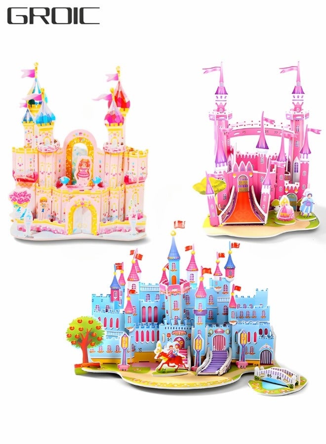 GROIC 3 Pieces 3D Puzzle Paper Toys Building Puzzle Jigsaw Puzzle Paper Model Kit Puzzle DIY Arts Puzzle Creative DIY Gift for Kids, Educational Toys - Image 1