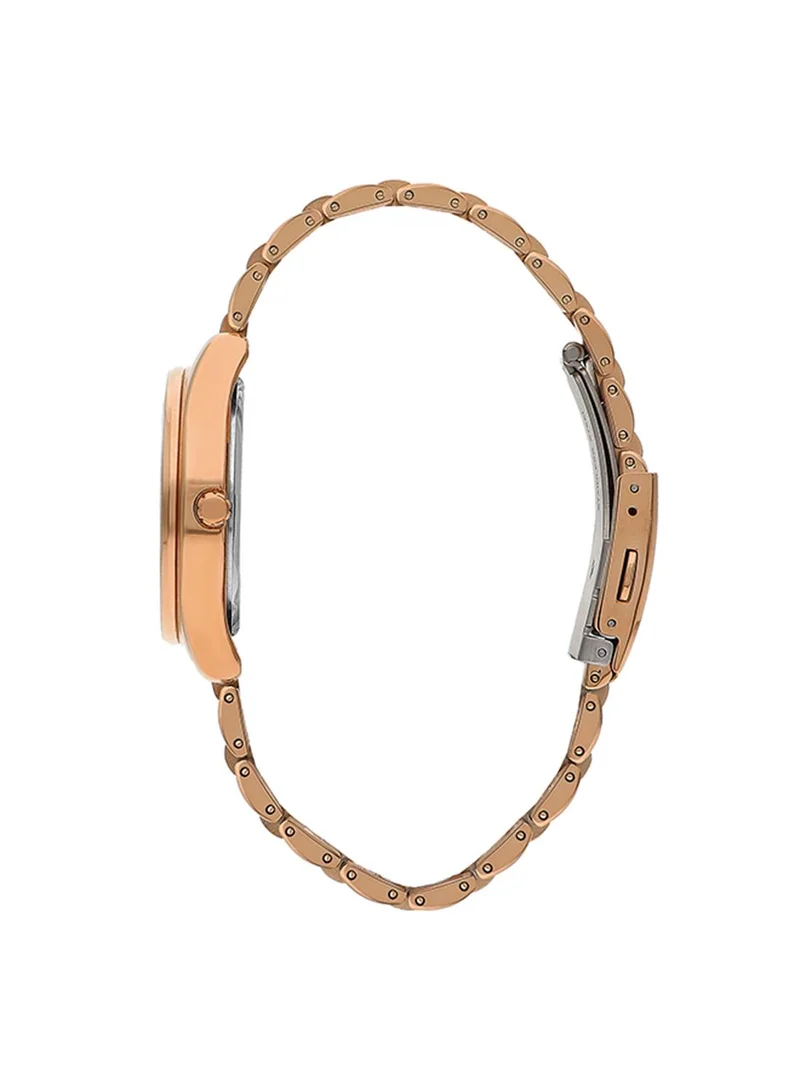 بيفرلي هيلز بولو كلوب Beverly Hills Polo Club Women's VX3J Movement Watch, Multi Function Display and Metal Strap - BP3350X.130, Gold