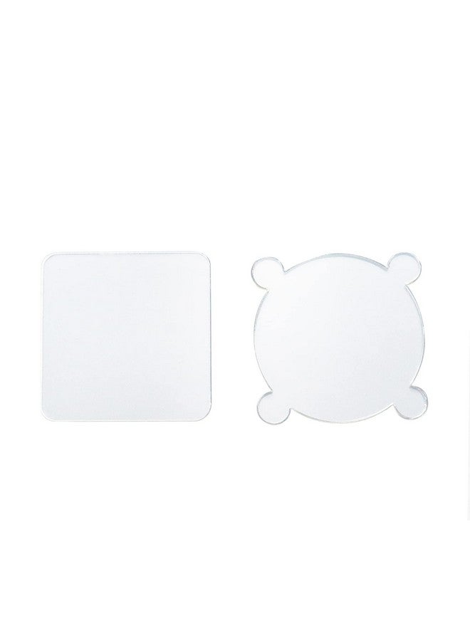 Mcredy 10 Pcs Acrylic Stamp Blocksclear Stamping Stamps Blocks Tools For Diy Craft Scrapbook Crafts Making(5 Pcs Flower+5 Pcs Square) - Image 3