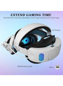 General Meta quest 3 headband with battery, compatible with Quest 3-6000mAh adjustable battery strap with one-button release button and digital display, headband for enhanced support and extended playtime  - Image 4