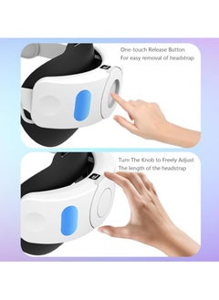 General Meta quest 3 headband with battery, compatible with Quest 3-6000mAh adjustable battery strap with one-button release button and digital display, headband for enhanced support and extended playtime  - Image 5