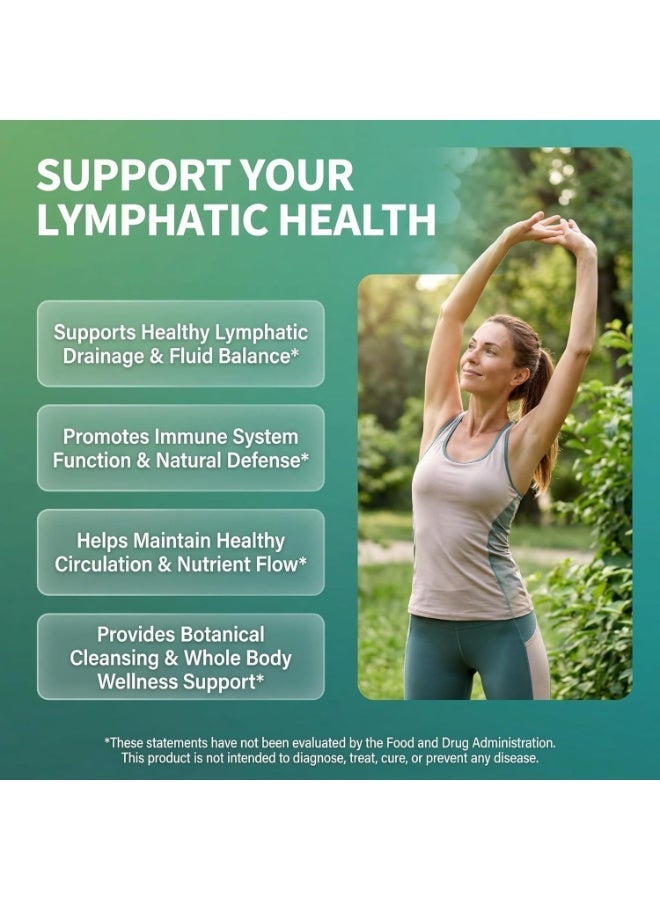 Clean Nutra Organic Lymphatic Drainage Supplements | Elderberry Bladderwrack Burdock Root Black Seed Oil Spirulina Sea Moss Ashwagandha Chlorella Amla Beet Moringa Chlorophyll Lymph System Capsules By Clean Nutra - Image 2