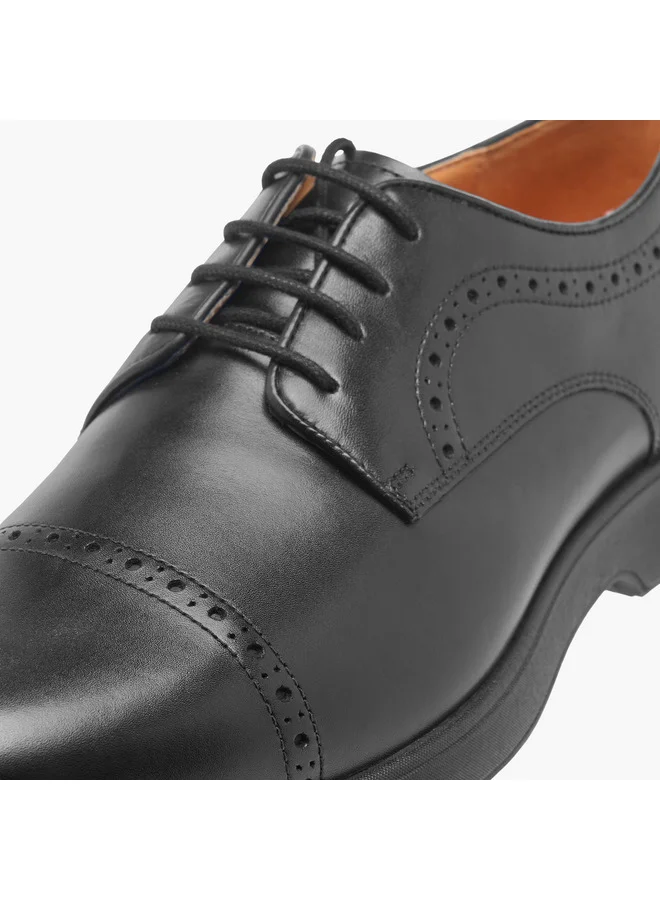 Le Confort Men's Perforation Detail Lace-Up Derby Shoes