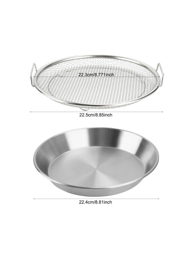 Stainless Steel Oil Filter Tray with Mesh Drain Basket, 8.7 Inch, for Fried Food and Air Fryer - Image 3