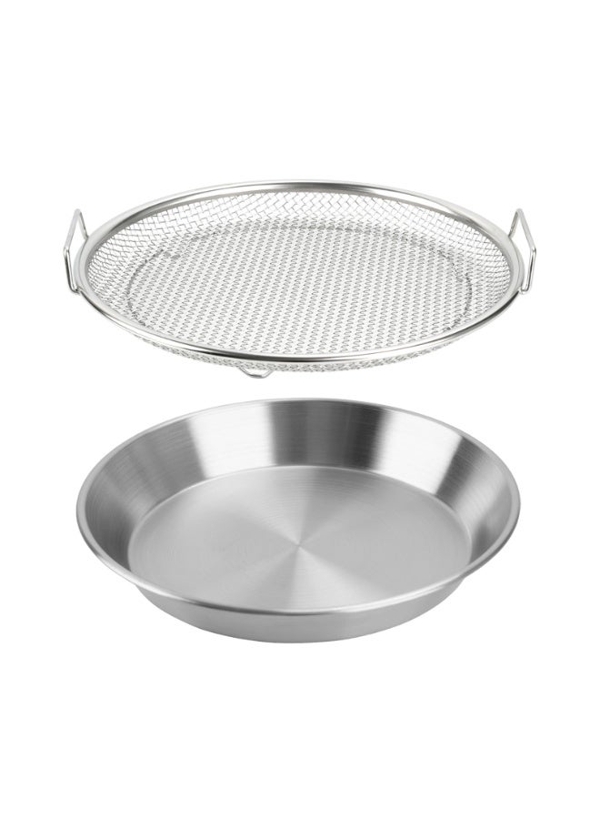 Stainless Steel Oil Filter Tray with Mesh Drain Basket, 8.7 Inch, for Fried Food and Air Fryer - Image 1