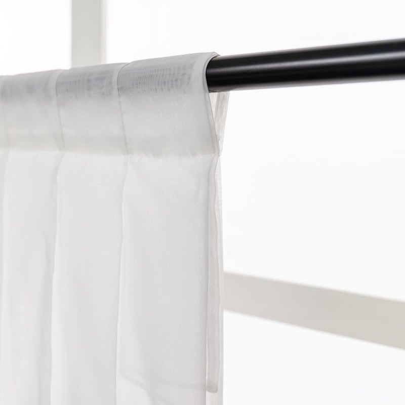 PearAge Swag Sheer Valance Curtains for Living Room, Color Matching Kitchen Valance for Farmhouse Window, Rod Pocket Voile Swag Tailored Curtain Valance for Bedroom Bathroom White 39W x 39L Inches - Image 5