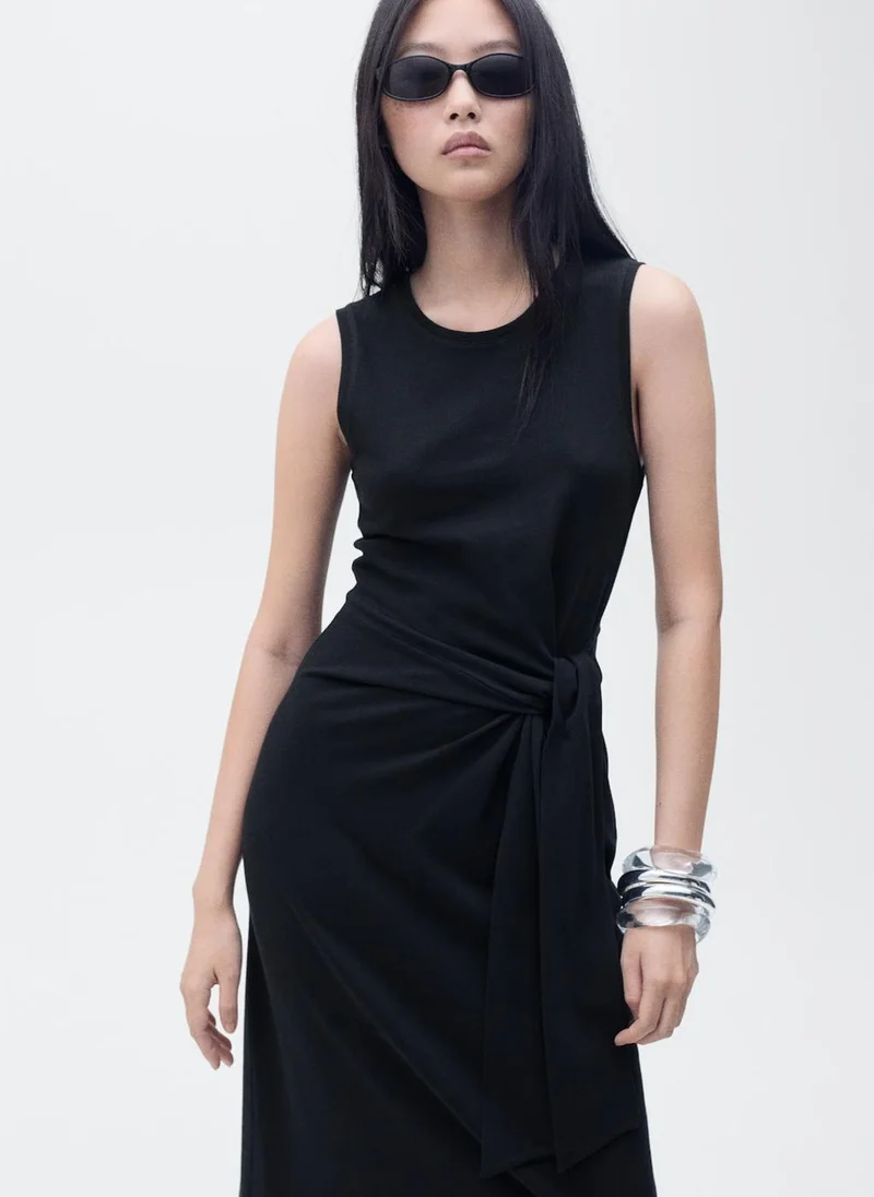 MANGO Knot Detail Dress