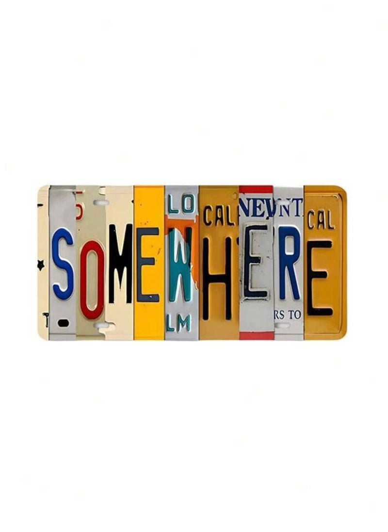 Generic Classic car metal license plate for decoration  - Image 1