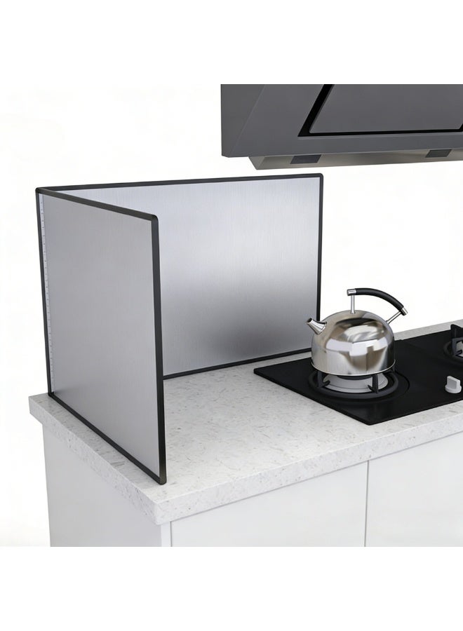 CKIKH Stainless Steel 2-Sided Oil Splash Guard Foldable Kitchen Fry Stove Splatter Screen 30x30cm - Image 1