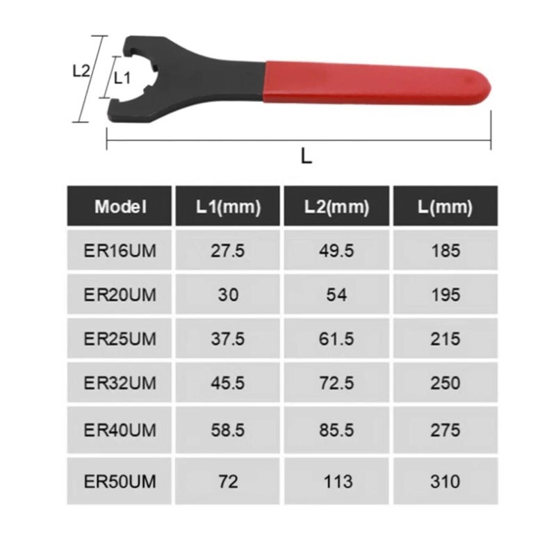 مفتاح شد ظرف ER25UM لظرف ER16 ER20 ER25 ER32 ER40 ER50 لأدوات مخرطة CNC - Image 3