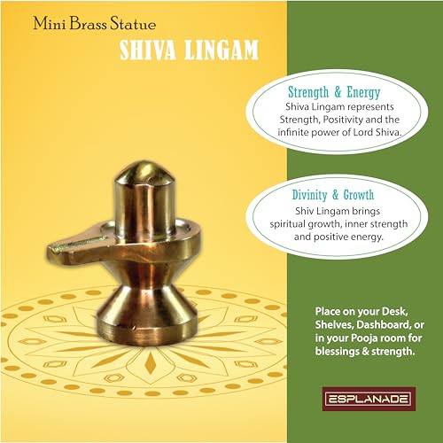 Esplanade Brass Shiva Lingam Idol Murti (2.5 inches) - Image 3
