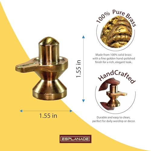 Esplanade Brass Shiva Lingam Idol Murti (2.5 inches) - Image 2