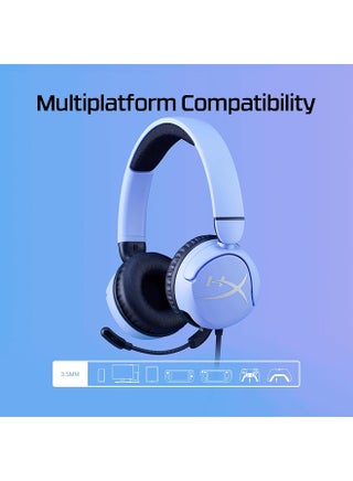 HyperX Cloud Mini Wired Gaming Headset, Volume level below 85dB, Immersive audio, Durable tuck-away boom mic, Lightweight comfort, Works With PC, Nintendo Switch, PlayStation, Steam Deck, Xbox, mobile, Chromebook - Lavender | 7G8F5AA - view 2