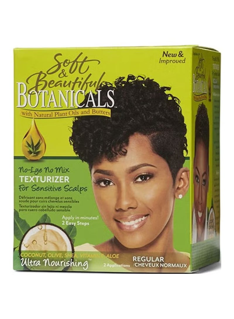 سوفت آند بيوتيفول Soft & Beautiful Botanicals Texturizer لفروة الرأس الحساسة - عادي - 2 تطبيق - مغذي فائق بجوز الهند والزيتون والشيا وفيتامين E والصبار