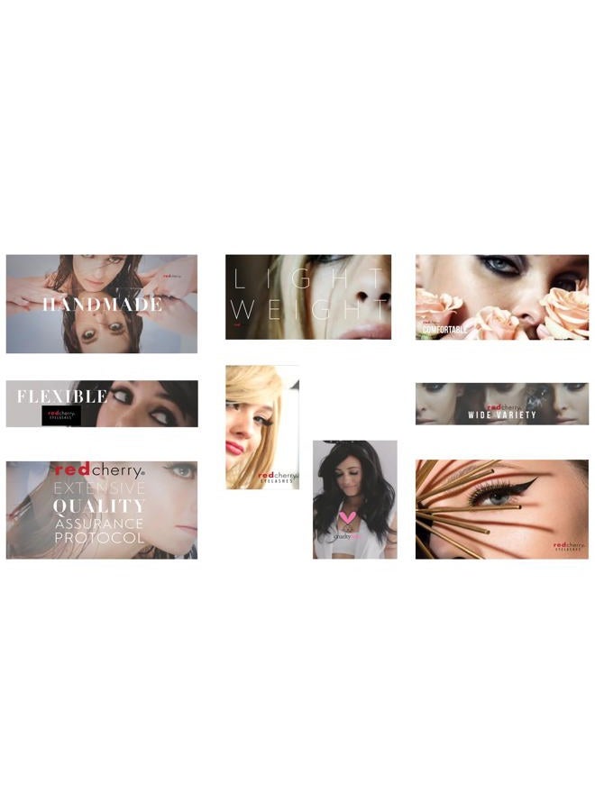 Red Cherry False Eyelashes #217 (Pack of 3 Pairs) - Image 5