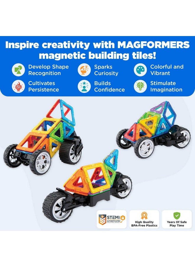 Magformers Amazing Transform 17Pc Wheel Set | Magnetic Tiles For Stem Development, And Critical Thinking | Magnetic Blocks And Building Tiles To Develop Problem-Solving Ability And Shape Recognition  - Image 2