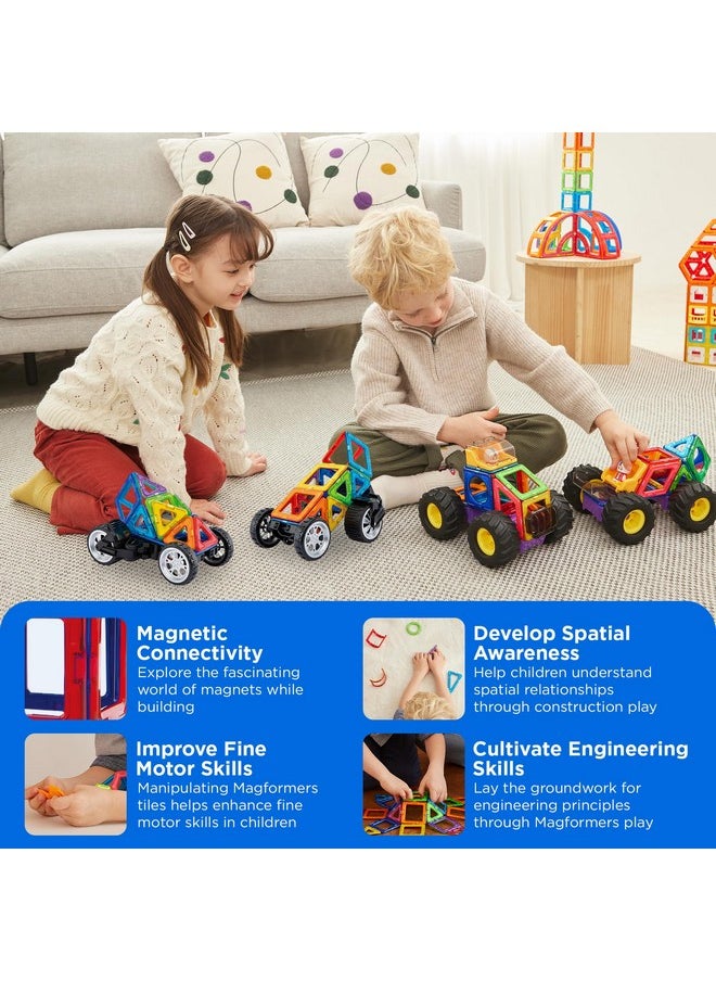 Magformers Amazing Transform 17Pc Wheel Set | Magnetic Tiles For Stem Development, And Critical Thinking | Magnetic Blocks And Building Tiles To Develop Problem-Solving Ability And Shape Recognition  - Image 3