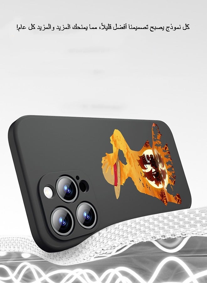 Compatible with iPhone 14 Pro Max Case Liquid Silicone Case Full Body Protective Cover Shockproof Slim Phone Case Anti-Scratch Soft Microfiber Lining - Image 3