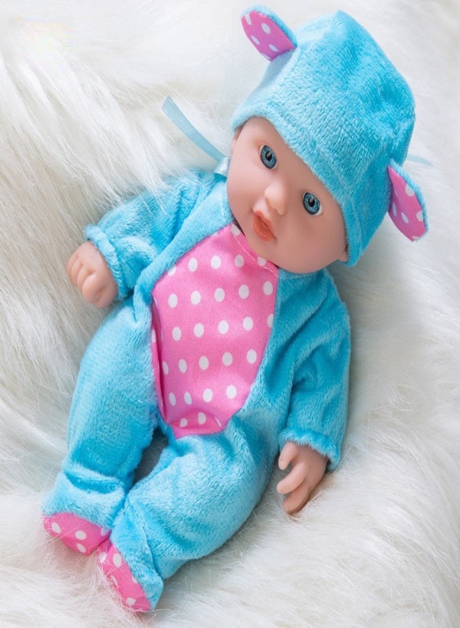 New 8inch Doll 20cm Dress up White Doll Play House Soft Plastic Doll Girl Sleeping Soothing Doll Wholesale(Q8G-009 blue wrinkle clothes, 8-inch doll + clothes) - Image 5