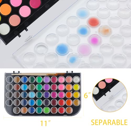 Artecho 48 Colors Watercolor Cake Set with 3 Brushes, Washable, Travel Design, Perfect for Card Making, Illustrations, Painting, Calligraphy - Image 4