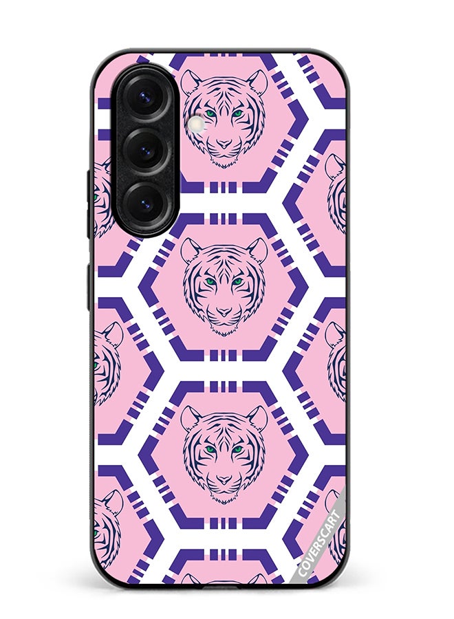 VR CREATIVE Protective Case Cover For Samsung Galaxy A56 Tiger Pink And Purple Design Multicolour