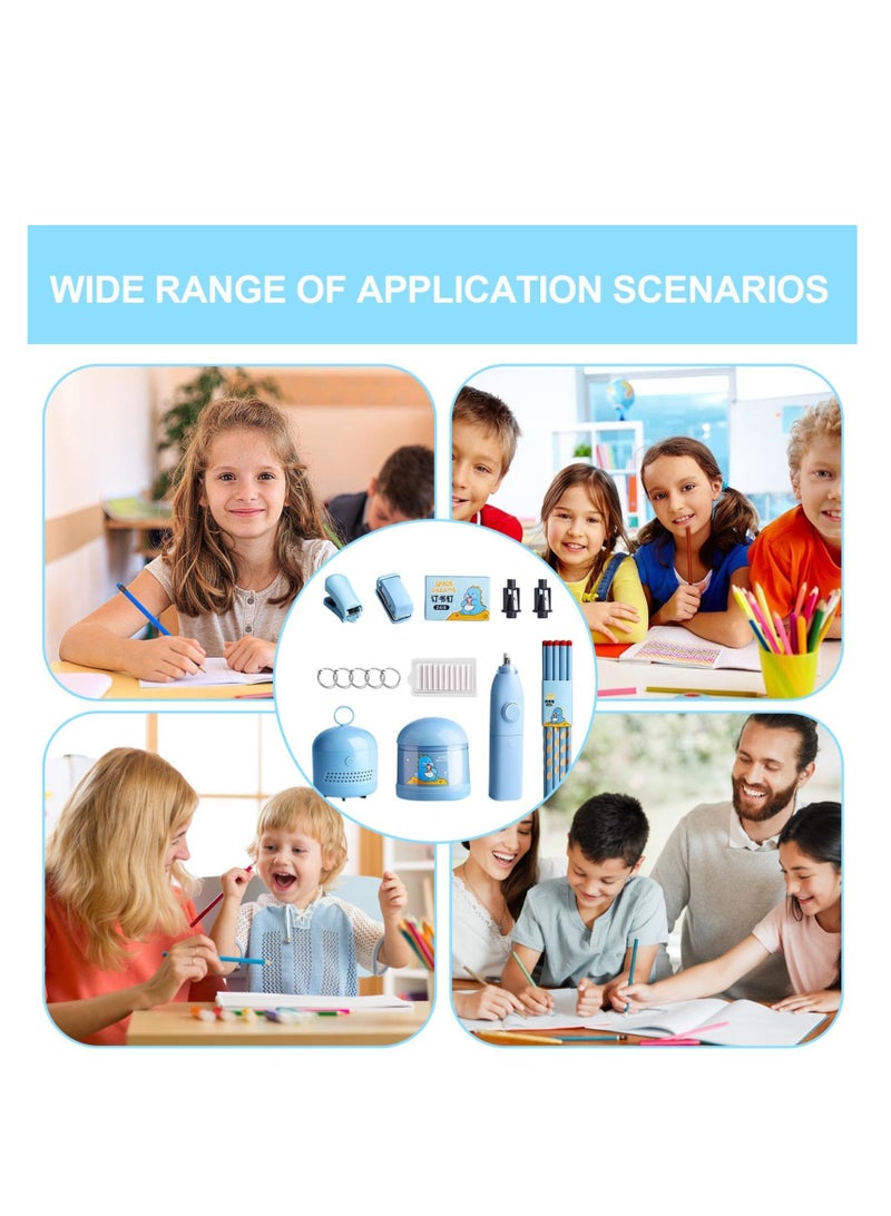 SYOSI Electric Stationery, Automatic Stationery Set, Pencil Sharpener Vacuum Cleaner, Electronic Stationery Kids, Electric Desktop Stationery, Stationery Set Boys, Electric Pencil Sharpener Set - Image 5
