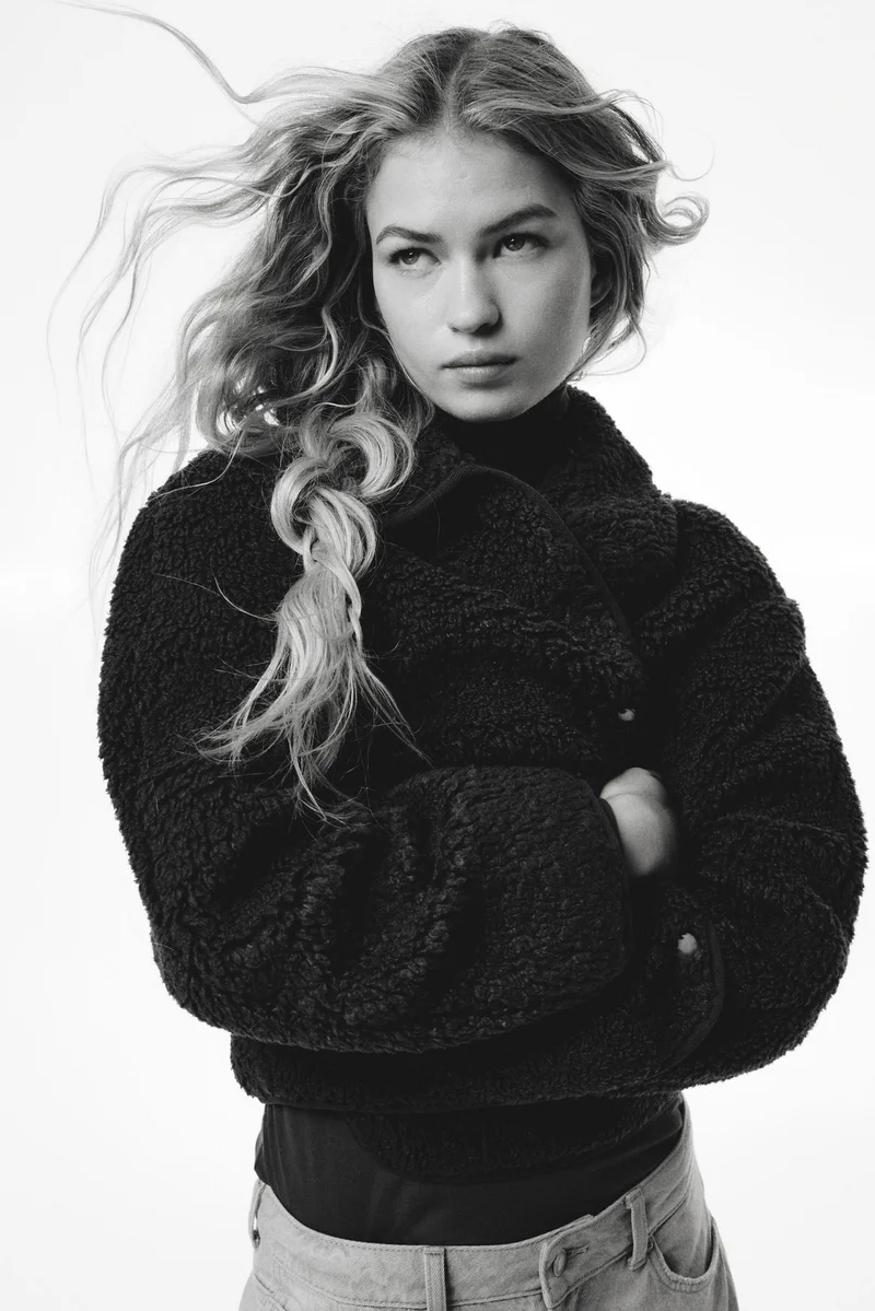 H&M Collared teddy jacket