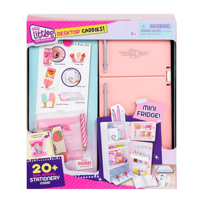 REAL LITTLES Desktop Caddies - Mini Fridge with 20+ Real Working Stationery Surprises Inside! Small - Image 3