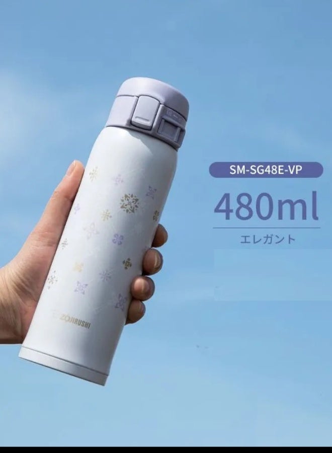 Zojirushi Stainless Steel Bottle Mug，Insulated Water Bottle Keep Cold 24H, Leak-Proof480ml - Image 1