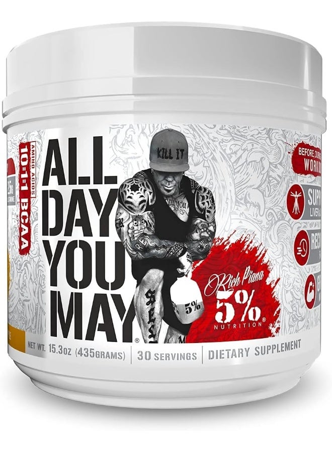5% Nutrition Rich Piana Alldayyoumay Bcaa Powder - Image 1
