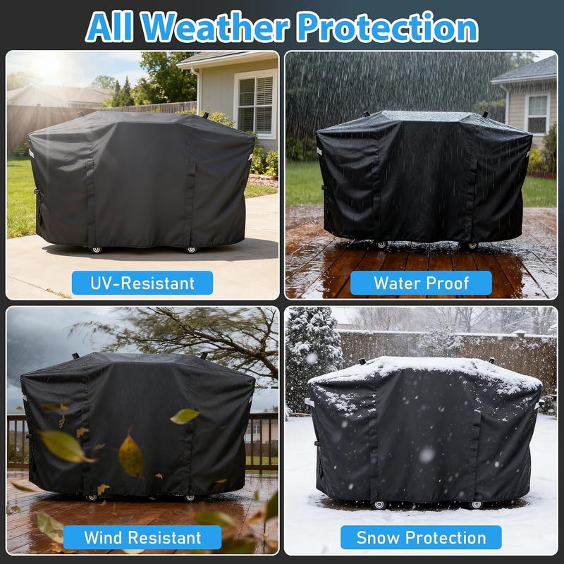 Utheer Grill Cover for Blackstone 28 inches Griddle Cooking Station with Hood Water Resistant, Upgraded Full-Length Heavy Duty 600D Waterproof Fabric Cover for Blackstone 5483 Griddle Cover - Image 5