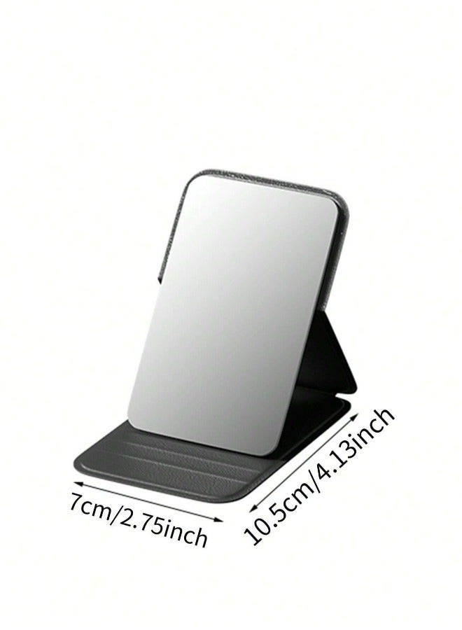Pocket Mirror, Portable Folding Compact Makeup Mirror for Quick Touch-ups on the Go (Black) - Image 5
