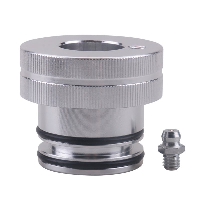 Wheel Bearing Greaser 35mm Silver Premium Aluminum Tool - Double O-Ring Seal Clear Grease View Polaris Replacement Kit for Diy Car Repair Vehicle Maintenance - Image 1