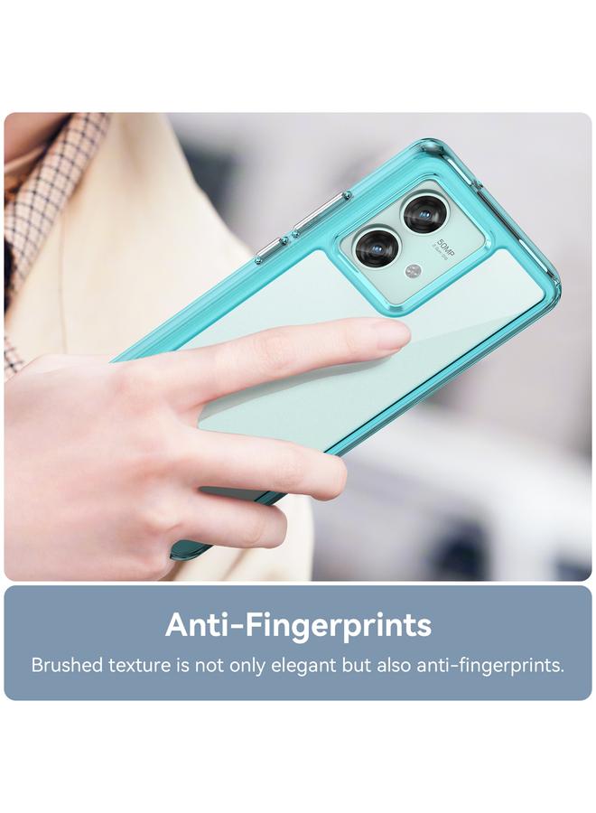 S-TOP Case For Motorola Edge 40 Neo Colorful Series Acrylic Hybrid TPU Phone Case - Image 5