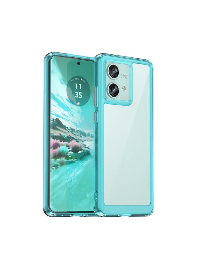 S-TOP Case For Motorola Edge 40 Neo Colorful Series Acrylic Hybrid TPU Phone Case - Image 1