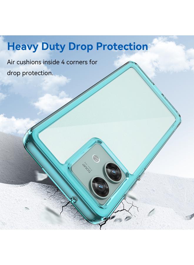 S-TOP Case For Motorola Edge 40 Neo Colorful Series Acrylic Hybrid TPU Phone Case - Image 3